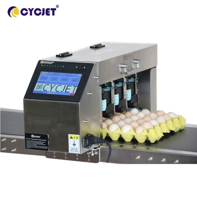 Lignes thermiques de l'imprimante à jet d'encre d'oeufs en ligne 6 codant la machine pour l'impression de date