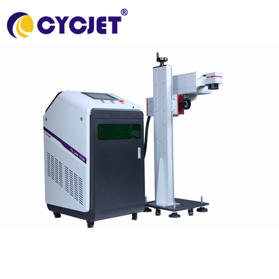CYCJET 5W Machine de marquage laser UV volante pour le couvercle de bouteille HDPE coloré