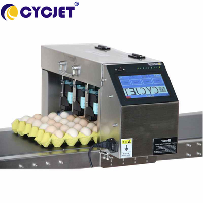 Écran tactile thermique en ligne de couleur de For Egg Date d'imprimante à jet d'encre codant 6 lignes impression de jet d'encre